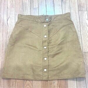 H&M camel suede western style skirt size 10